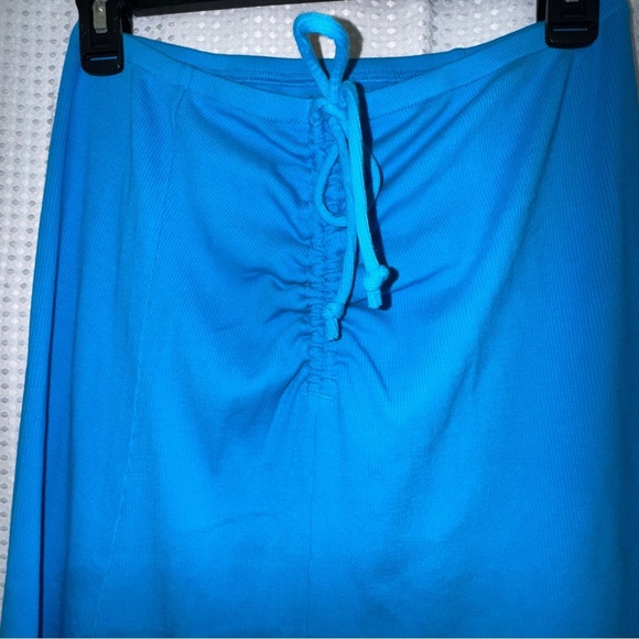 NWOT Aerie Beachwalk Midi Skirt in bright blue M - Picture 3 of 6
